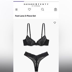 Savage X Fenty Bra and thong set 34C and M